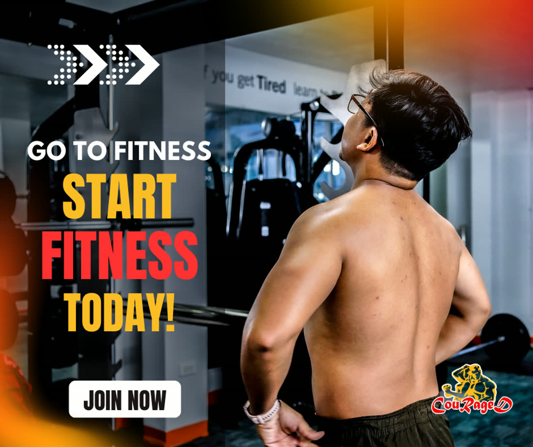 Couraged Fitness Hub campaign graphic